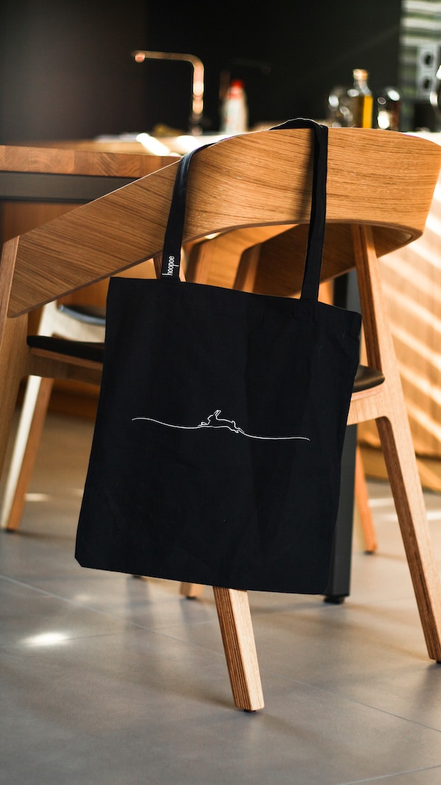 Black Bag with a rabbit running